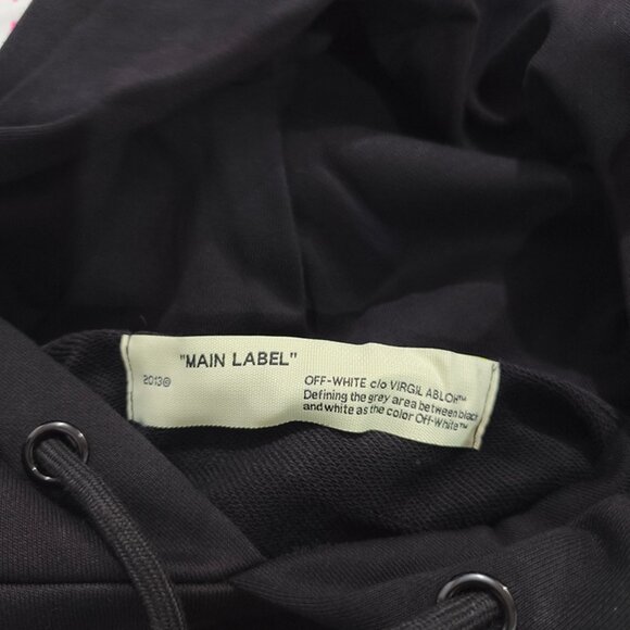 Off-White White Print Black Hoodie - Picture 7 of 8